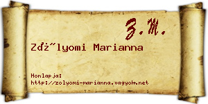 Zólyomi Marianna névjegykártya